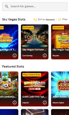 Casino mobile screenshot 1