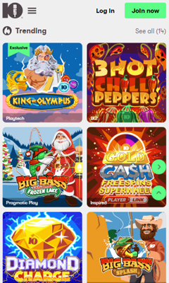 Casino mobile screenshot 1