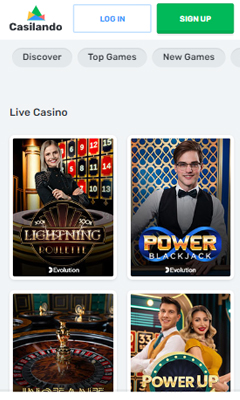 Casino mobile screenshot 1